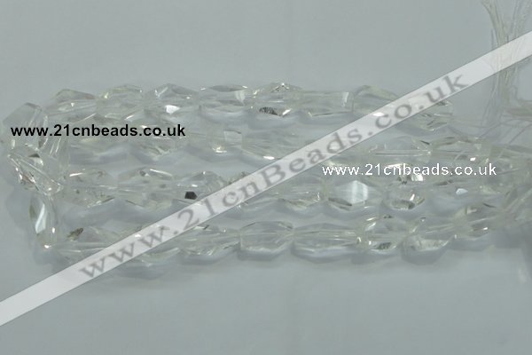 CNG402 15.5 inches 15*20mm faceted nuggets white crystal beads