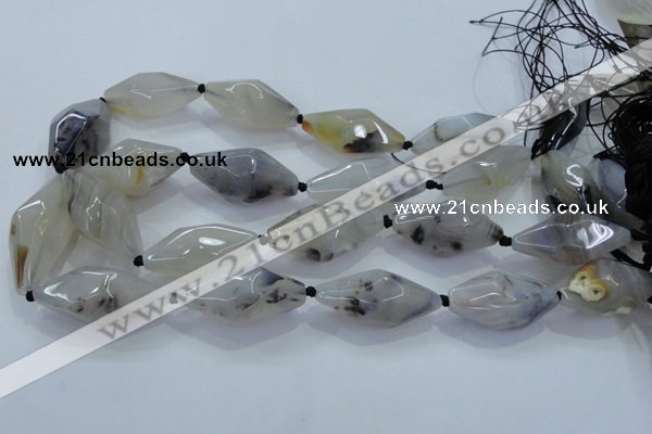 CNG411 15.5 inches 15*30mm - 20*40mm nuggets agate gemstone beads