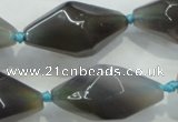 CNG412 15.5 inches 15*20mm - 18*35mm nuggets grey agate gemstone beads