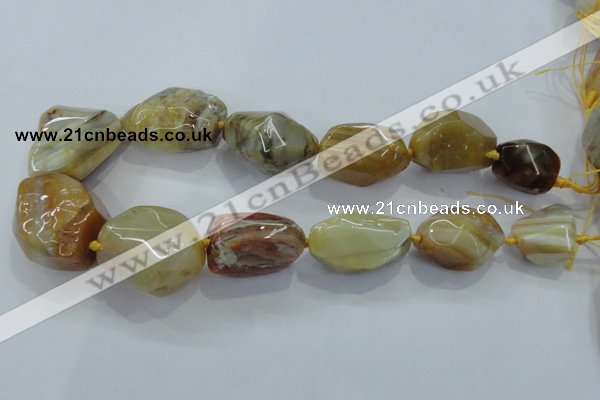 CNG416 15.5 inches 18*20mm - 28*40mm nuggets agate gemstone beads