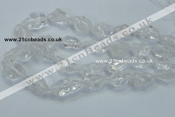 CNG421 15.5 inches 15*20mm - 18*28mm nuggets white crystal beads