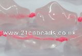 CNG422 15.5 inches 15*20mm - 22*34mm nuggets rose quartz beads