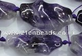 CNG424 15.5 inches 20*30mm - 25*50mm nuggets amethyst beads