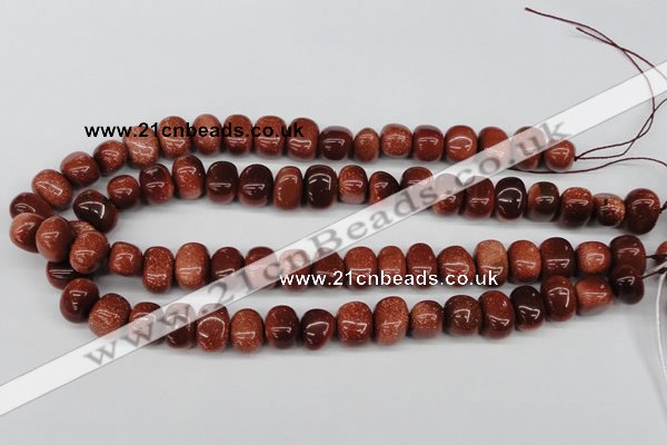 CNG43 15.5 inches 11*15mm nuggets goldstone gemstone beads