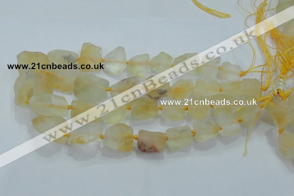 CNG431 15.5 inches 15*20mm – 25*30mm nuggets citrine gemstone beads