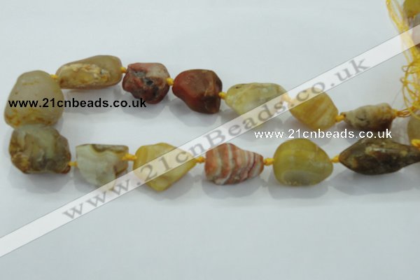 CNG432 15.5 inches 18*25mm – 25*38mm nuggets agate gemstone beads