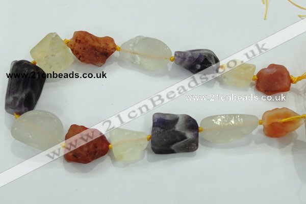 CNG438 15.5 inches 18*20mm – 25*35mm nuggets mixed gemstone beads