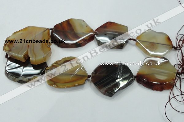 CNG455 15.5 inches 28*32mm - 40*55mm nuggets agate gemstone beads