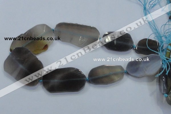 CNG458 15.5 inches 20*30mm - 40*60mm nuggets agate gemstone beads