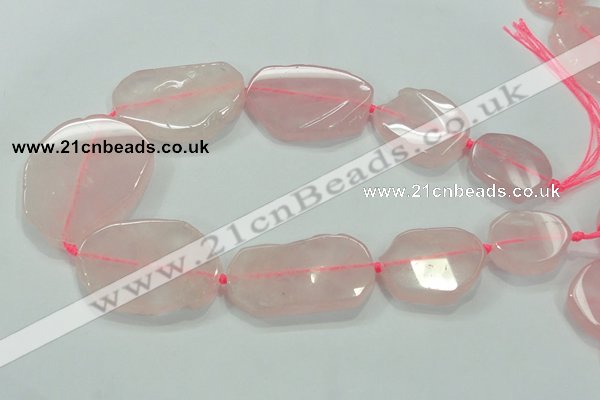 CNG460 15.5 inches 20*30mm - 45*55mm nuggets rose quartz beads