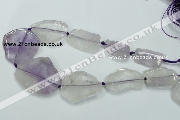 CNG461 15.5 inches 20*30mm - 45*58mm nuggets amethyst beads