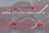 CNG465 15.5 inches 13*18mm - 20*30mm nuggets rose quartz beads