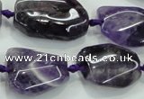 CNG466 15.5 inches 15*20mm - 20*35mm nuggets amethyst beads