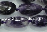 CNG476 15.5 inches 15*20mm - 25*35mm faceted nuggets amethyst beads