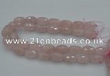 CNG5004 15.5 inches 15*25mm faceted rice rose quartz beads