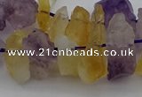 CNG5015 15.5 inches 12*18mm - 15*25mm nuggets amethyst & citrine beads