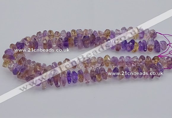 CNG5026 15.5 inches 7*12mm - 10*18mm faceted nuggets ametrine beads