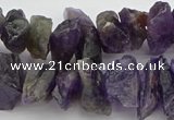 CNG5032 15.5 inches 8*25mm - 12*40mm nuggets amethyst beads