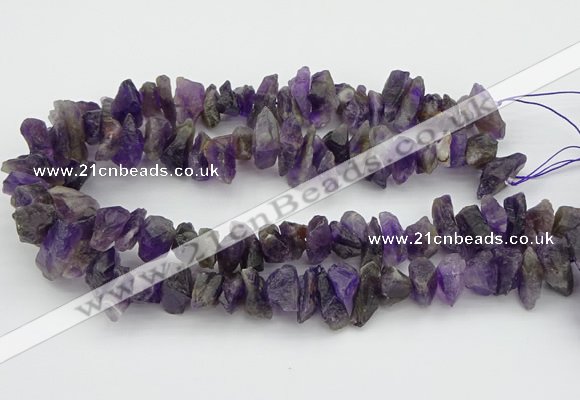 CNG5032 15.5 inches 8*25mm - 12*40mm nuggets amethyst beads