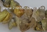 CNG5034 15.5 inches 8*12mm - 13*18mm nuggets golden rutilated quartz beads