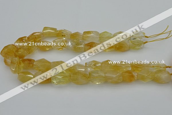 CNG5050 15.5 inches 13*18mm - 15*20mm faceted nuggets citrine beads