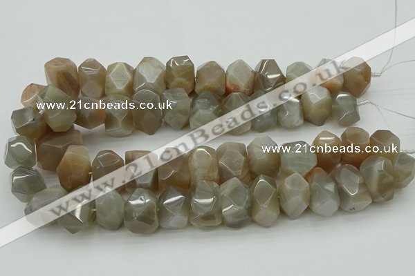 CNG5056 15.5 inches 15*20mm - 16*25mm faceted nuggets moonstone beads