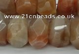 CNG5060 15.5 inches 15*20mm - 16*25mm faceted nuggets sunstone beads