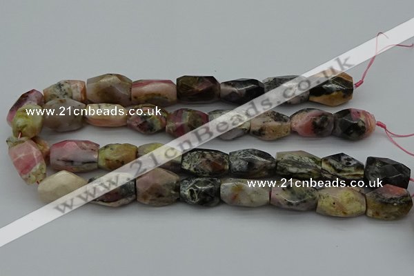 CNG5066 15.5 inches 13*20mm - 15*25mm faceted nuggets pink opal beads