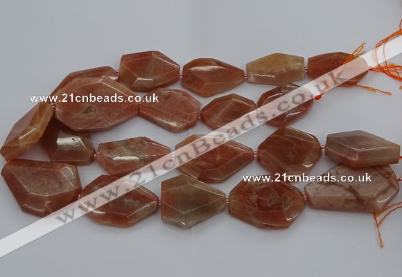 CNG5083 15.5 inches 20*30mm - 25*45mm freeform sunstone beads