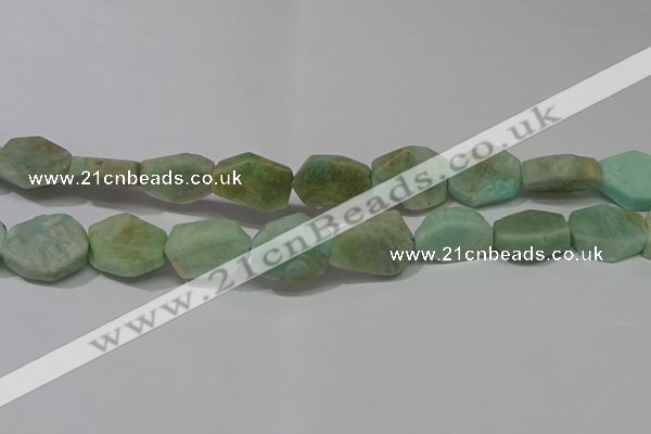 CNG5123 15.5 inches 14*20mm - 18*25mm freeform matte amazonite beads