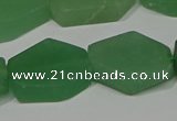 CNG5124 14*20mm - 18*25mm freeform matte green aventurine beads