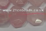 CNG5127 15.5 inches 15*18mm - 15*20mm faceted freeform rose quartz beads