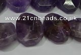 CNG5132 15.5 inches 15*18mm - 15*20mm faceted freeform amethyst beads