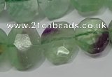 CNG5139 15.5 inches 15*18mm - 15*20mm faceted freeform fluorite beads