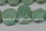 CNG5140 15.5 inches 15*18mm - 15*20mm faceted freeform amazonite beads