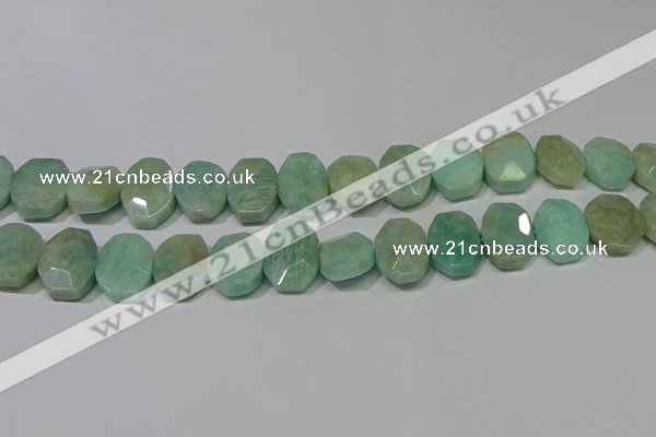 CNG5140 15.5 inches 15*18mm - 15*20mm faceted freeform amazonite beads