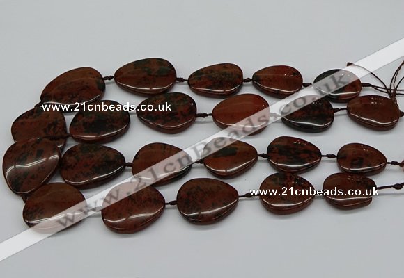 CNG5162 15.5 inches 16*22mm - 30*35mm freeform mahogany obsidian beads