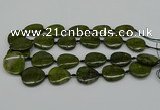 CNG5167 15.5 inches 16*22mm - 30*35mm freeform green gemstone beads