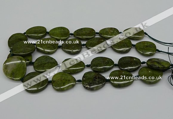 CNG5167 15.5 inches 16*22mm - 30*35mm freeform green gemstone beads