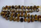 CNG5200 12*16mm - 15*20mm faceted nuggets yellow tiger eye beads