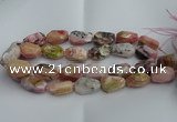 CNG5206 13*18mm - 15*25mm faceted nuggets pink opal gemstone beads