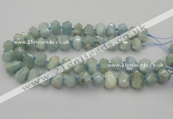 CNG5217 15.5 inches 12*16mm - 15*20mm faceted nuggets aquamarine beads