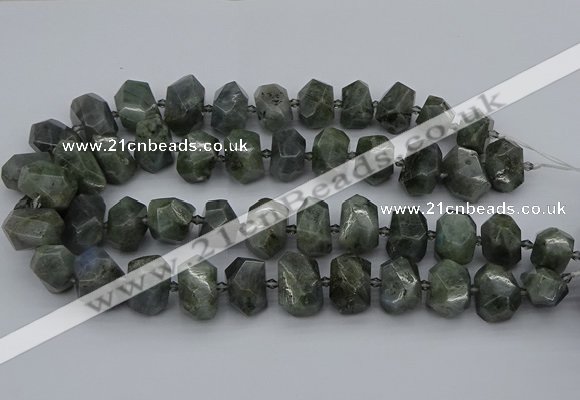 CNG5221 15.5 inches 12*16mm - 15*20mm faceted nuggets labradorite beads