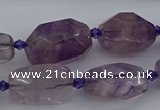 CNG5226 15.5 inches 10*15mm - 15*25mm faceted nuggets amethyst beads