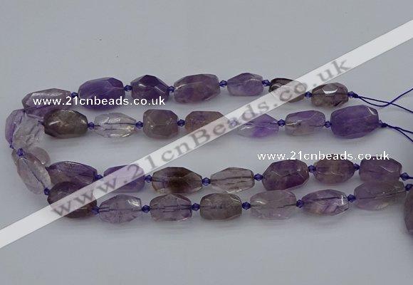 CNG5226 15.5 inches 10*15mm - 15*25mm faceted nuggets amethyst beads