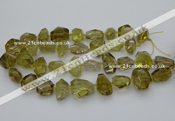 CNG5236 15.5 inches 13*18mm - 18*25mm faceted nuggets lemon quartz beads