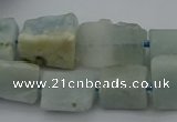 CNG5244 15.5 inches 8*12mm - 15*25mm nuggets aquamarine beads