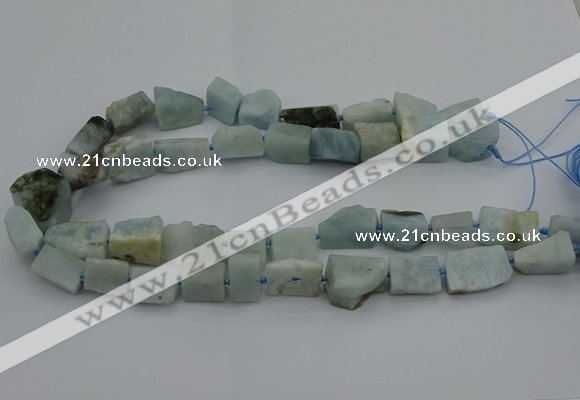 CNG5244 15.5 inches 8*12mm - 15*25mm nuggets aquamarine beads