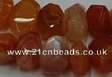 CNG5262 10*14mm - 13*18mm faceted nuggets red botswana agate beads