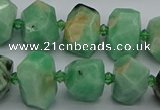 CNG5272 15.5 inches 10*14mm - 13*18mm faceted nuggets emerald  beads